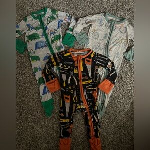 Bamboo Boys 0-3 Month Little Sleepies Zippies Bundle